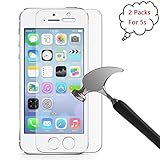 2 Pack Premium Tempered Glass Film Screen Protector For Apple iPhone 5S/5C/5