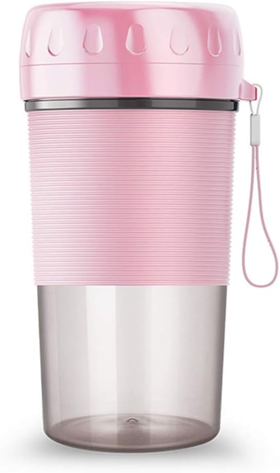 Electric Blender Juice Extractor Machines USB Rechargeable Juicer Cup Baby Food Smoothie Milkshake Maker Fruits Mixer for Summer Outdoor Travel Use (Color : Pink)