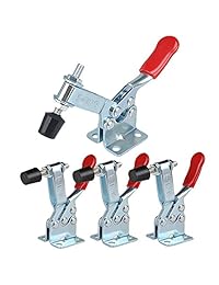 E TING 201B abrazadera de liberación rápida, uso manual, antiderrapante, horizontal, roja, 4 piezas