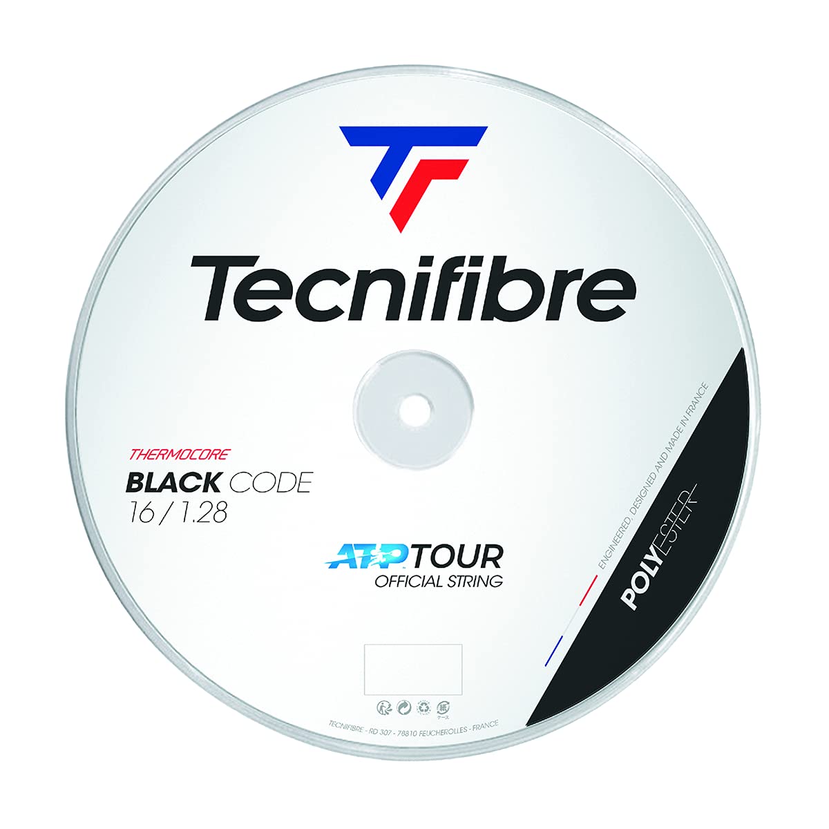 Tecnifibre Blackcode Tennis String 1.28mm Black - 200m Reel