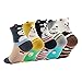 QBSM Womens Cute Dog Owl Animal Crew Socks Colorful Novelty Cotton Socks 5 Pack 5 Colorful Cute Dogs One Size