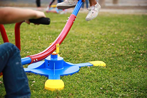 SLIDEWHIZZER Kids Outdoor Backyard Playground Seesaw: Swivels and Rotates 360 Degrees Teeter Totter at Home for Youth Junior Age 3 4 5 6 7 8
