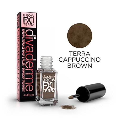 Divaderme Brow FX II Terra - 100% Natural Terra Eyebrow De-Finer & Filler Enhancer Treatment (Terra Cappuccino)