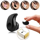 [Right Ear Version] Mini Invisible Wireless Bluetooth headphone, Smallest PChero Wireless Earphones Earbuds headset with Mic For Most Bluetooth Smartphones, Perfect for Using at Work Office - [Black]