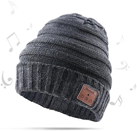 Bluetooth Hat Hands-free Wireless Speaker cap for Winter Sports Exercise (Grey)