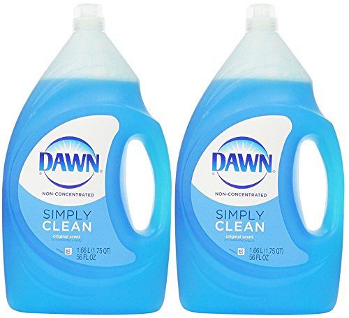 (2 Pack) Dawn Dishwashing Liquid Original Scent Simply Clean (Non-Ultra Version) 56oz