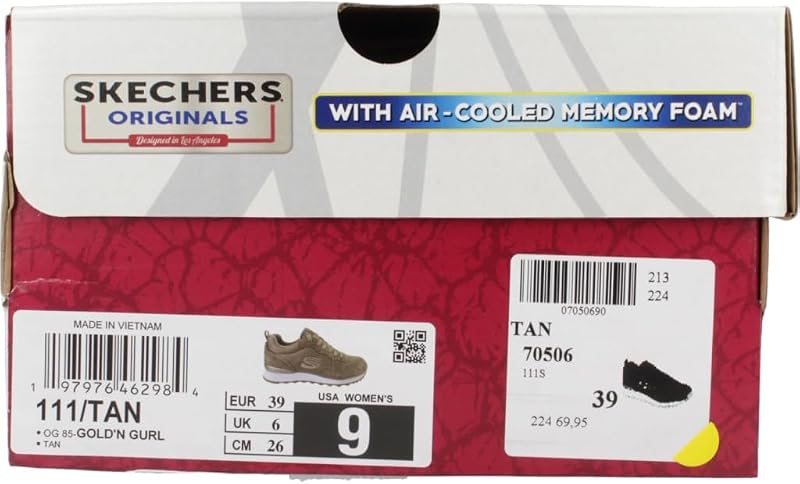 Skechers og 85 goldn gurl, tênis feminino, castanho, 39 eu