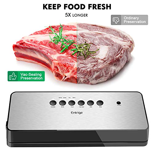 Vacuum Sealer Machine By Entrige, Automatic Food Sealer for Food