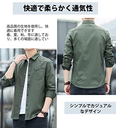 Amyni Men's Shirt, Long Sleeve, Short Sleeve, Casual, Plain, Oxford Shirt, Cotton Shirt