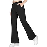 BIG ELEPHANT Girls Flare Pants with Side Pockets – Casual Bell Bottom Dress Pants for Girls, Size 6-15 Years