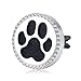 Mesinya Assorted (30mm) Air Freshener Diffuser Stainless Steel Aromatherapy Felt Pads Essential Oil Car Vent Clip Diffuser Lockets for Aromatherapy Essential Oils (Dog Paw W/Crystal)