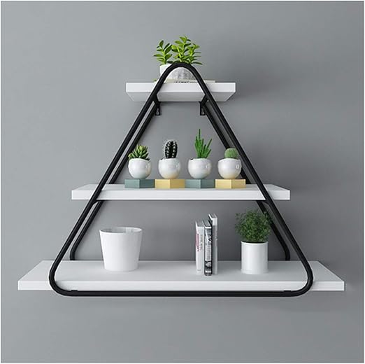 Gjfhome Estante De Pared Hierro Baldas Flotantes Esquina Diseno