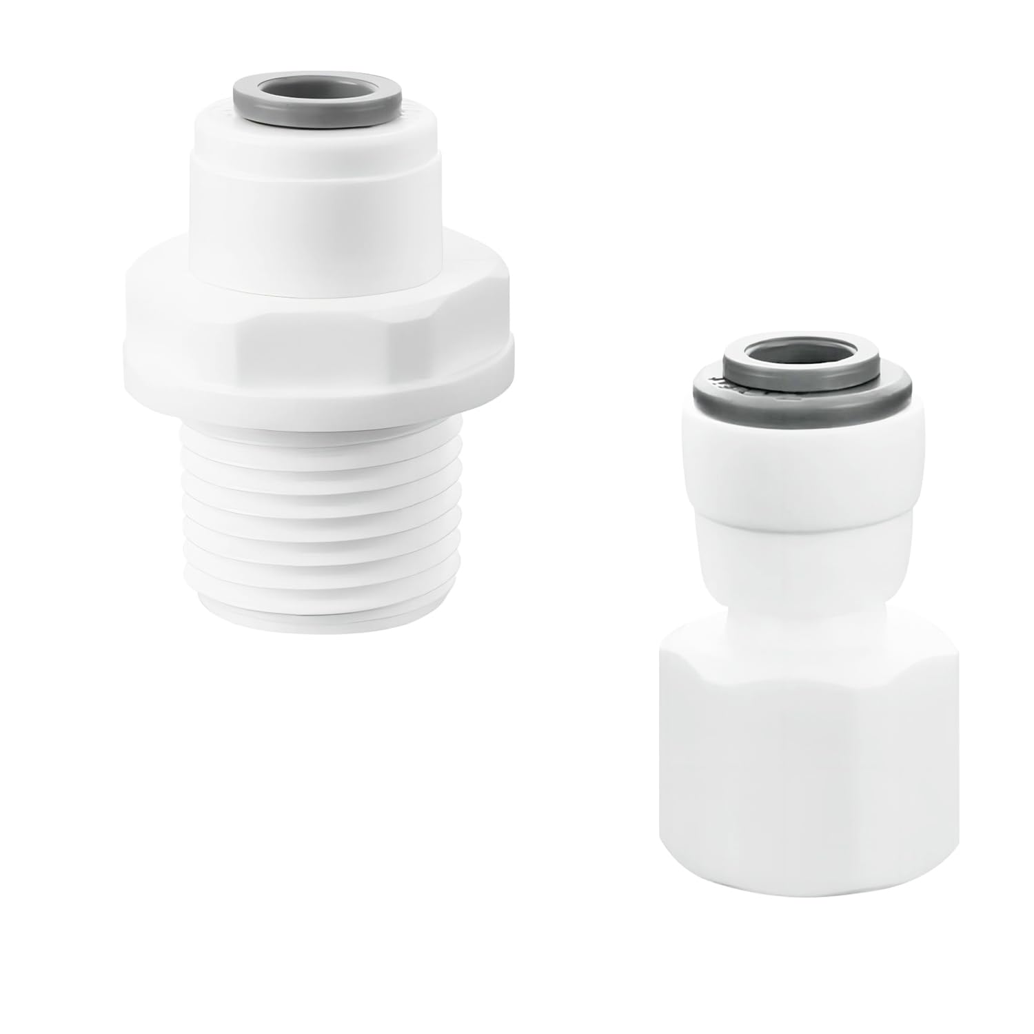 Photo 1 of Qrity 3/8" Male Thread to 1/4" Quick Connect + 3/8" Female Thread to 1/4" Quick Connect, for BSP(British Standard Pipe) Thread Standard Water Purifier Pipe