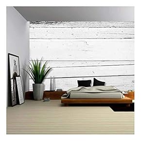 Grunge Background of Weathered Painted Wooden Plank - Removable Wall Mural | Self-Adhesive Large Wallpaper - 66x96 inches