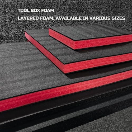LBOYLOVE® 3 Pcs Toolbox Foam Sheet, 16x12x2 Inch Cuttable Foam Insert for Tool Box, Polyethylene Storage Sheet for Drawer, Camera Storage, Toolbox, Tool Shadow (400 * 300 * 50MM)