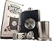 8oz Shot Flask with Bonus Funnel and Money clip Gift Set by Freedom Flasks. Gift box included.