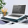TECKNET-Laptop-and-Notebook-Cooling-Pad-With-5-Fans-at-1500-RPM-and-Blue-LED-Laptop-Cooler-fits-12-17 TECKNET Laptop Cooling Pads,Notebook Cooling Chill Mat With 5 Fans,Speed Adjustable,Extra USB Ports, Adustable Height…