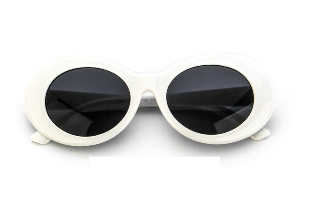 Chezi Plastic Bold Oval Frame Novelty Goggle Eye Round Sunglasses