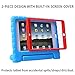 HDE Case for iPad Mini 1 2 3 Kids Shockproof Bumper Hard Cover Handle Stand with Built in Screen Protector for Apple iPad Mini 1st 2nd 3rd Generation (Blue Red)