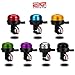 Arltb Mini Aluminum Bike Bell 20-22mm for Kids Durable Crisp Loud Anti Rust Fit Mini Bicycle Bells Handlebars Horn Accessories (5 Colors)