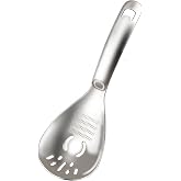 5 in 1 Multifunctional Cooking Spoon, 304 Stainless Steel Egg Yolk Separator for Raw Eggs, Potato Masher, Food Grater Plate, Slotted Spoon, and Bottle Opener - Heavy Duty Kitchen Utensil