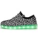 Joansam 7 Colors LED Luminous Unisex Sneakers Men & Women USB Charging Light Colorful Glowing Leisure Flashing Shoes Sprot Shoes JSSB07-38 Black