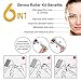 6 in 1 Derma Roller .25mm 0.5mm Microneedle Kit for Face and Body - 300/720/1200 Dermaroller Micro Needle Skin Facial Roller