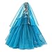 BARWA 2 Pcs Doll Dress Red Gown Dress with Hat and Blue Wedding Dress with Veil Evening Party Clothes for 11.5 Inch Girl Doll (Blue + Red)