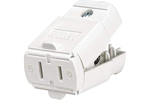 Leviton 15 Amp, 125 Volt, Cord Outlet, 1 Pack, 102-WP, White