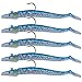 Goture Soft Fishing Lures jig Heads, Saltwater Freshwater Minnow Fishing Bait Big Tail with jig Head for Fishing Fresh, Soft Shrimp Lures Fishing Lures Saltwater Swim baits 5 Pack 15 Pack