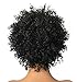 Wiginway Black Short Afro Curly Hair Wigs for Black Women Natural Looking Fashion African American Wigs Synthetic 8 Inch