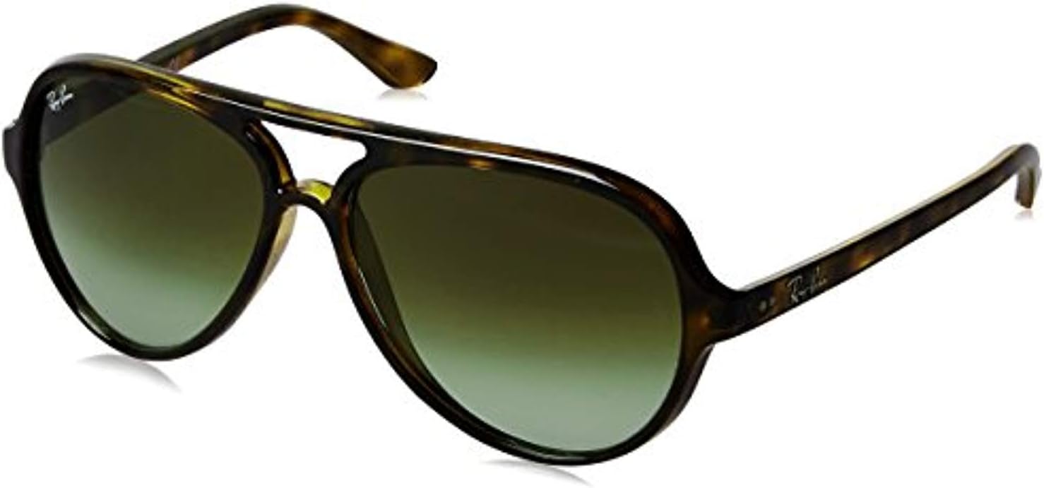 Bundle: Ray-Ban RB4125 Cats 5000 Havana/Green Gradient Brown 59mm & Carekit