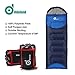ODOLAND Cool Weather Waterproof Windproof Envelope Sleeping Bag with Compression Bag - Comfort Lightweight Portable Camping Gear for Outdoor Hiking, Traveling and Survival