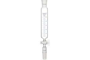Labasics Addition Funnel, Borosilicate Glass Graduated Dropping Funnel with 24/40 Standard Joint and PTFE Stopcock for Labora
