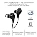 WSCSR Bluetooth Headphones Sport Wireless Earbuds in-Ear Stereo Earphones with Mic, CVC 6.0 Noise Cancelling, IPX4 Sweatproof (Black)
