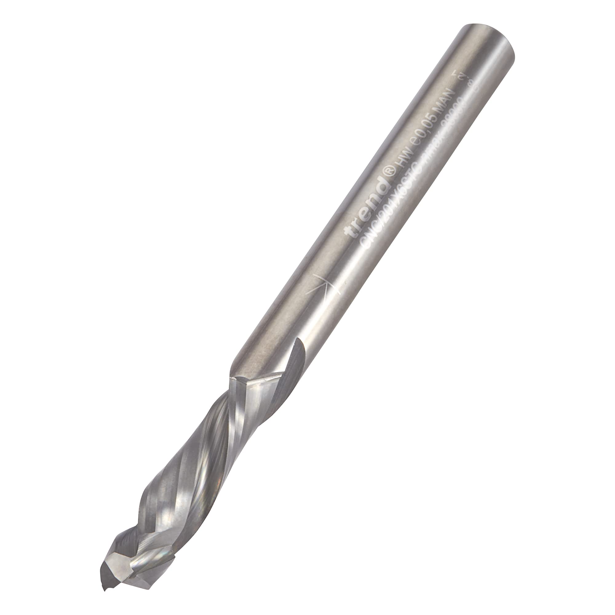 Trend CNC Compression Spiral Router Cutter, 6mm Shank, 6mm Cut Diameter & 22mm Cut Length, Solid Tungsten Carbide, CNC/201X6STC