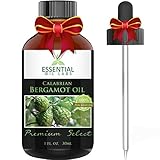 Bergamot Oil - Citrus Bergamia - 100% Pure and Natural - Therapeutic Grade 1 fl ounce with Glass Dropper - Benefits for Mood, Skin and Pain - Premium Select by Essential Oil Labs