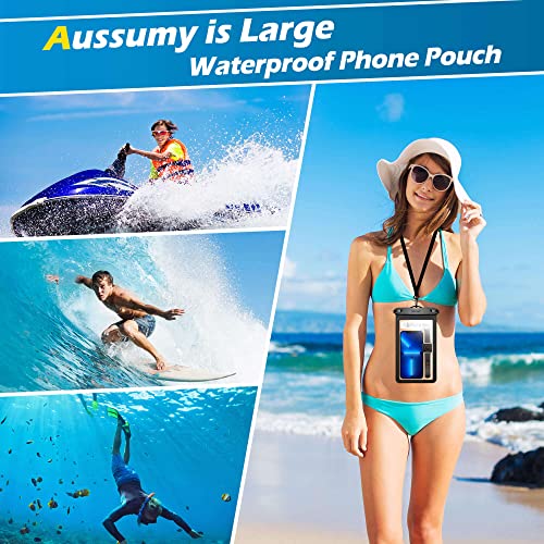 Large Waterproof Phone Pouch 3 Pack Underwater Clear Cell Smartphone Cover Protector
