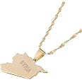 Syria Map Necklaces Charms Pendant Necklaces Syrians Middle East Jewelry