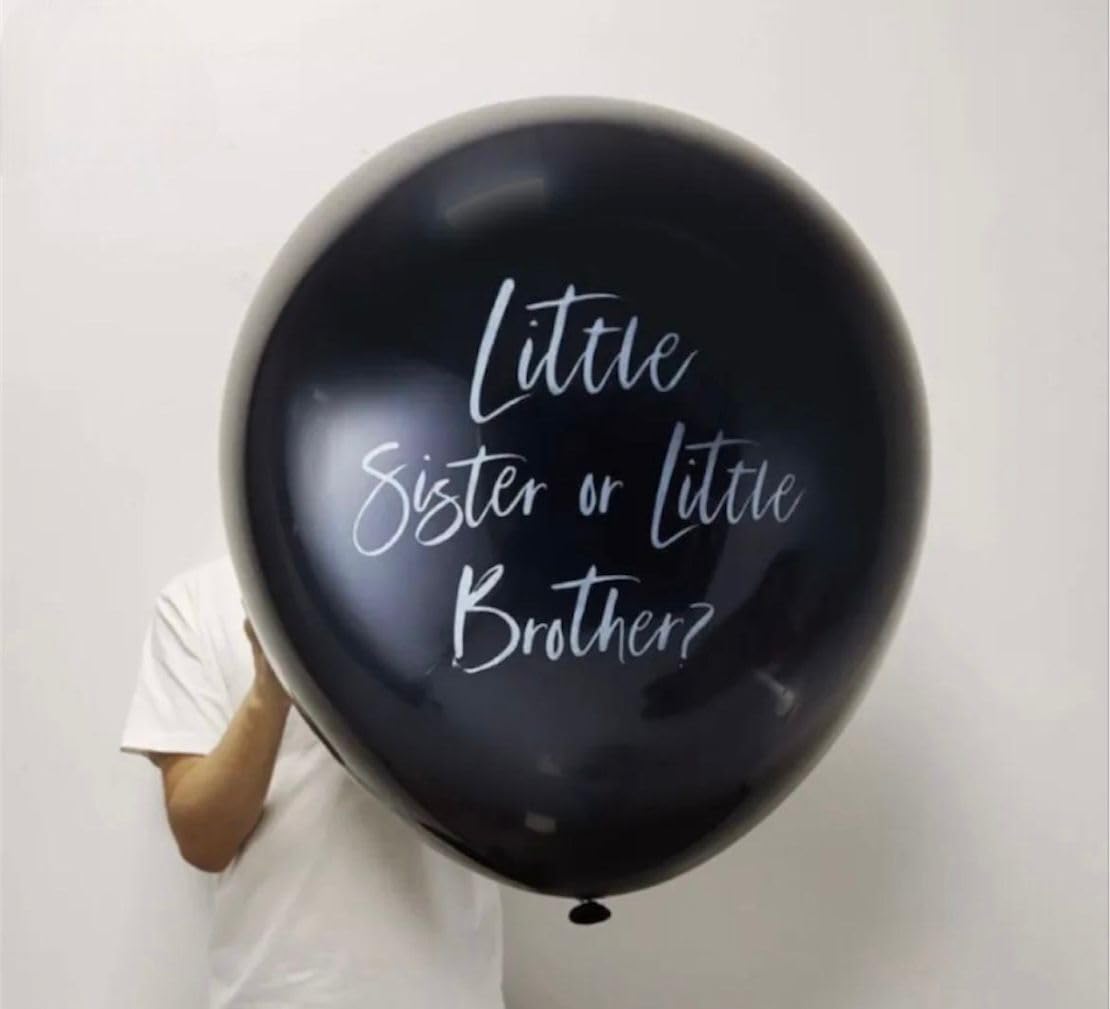 36 inch large Little sis or Little bro gender reveal balloon for baby shower/gender reveal
