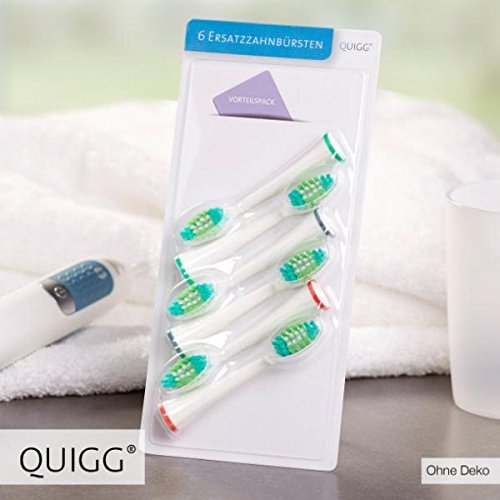 QUIGG Ersatzzahnbürsten 6 Stück GT-TBHs-01