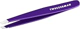 Tweezerman Neon Purple Slant Tweezer Stainless Steel Hair Removal Precision view 1