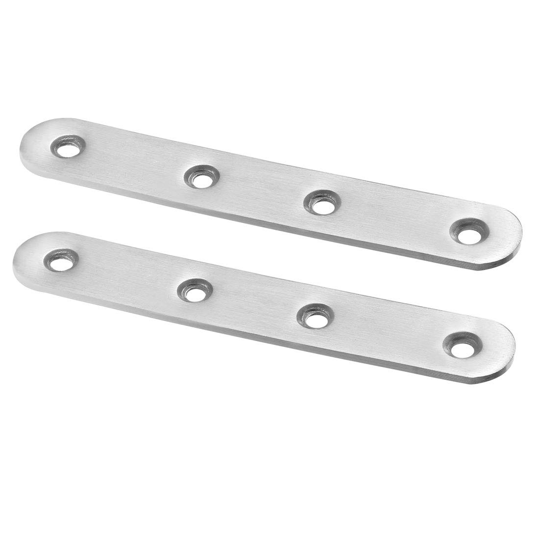 sourcing map Repair Plate, 126mmx20mm, Flat Fixing Mending Corner Brace Bracket Connector, Pack of 2