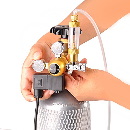 Aquarium CO2 Regulator with Solenoid 110VMini Dual Gauge Display