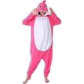 dressfan Cartoon Unisex Animal Grey Shark Costume Pajamas Adult Kids Teen Women Men