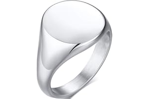 Jude Jewelers Stainless Steel Classical Simple Plain Round Signet Style Pinky Wedding Statement Promise Anniversary Ring