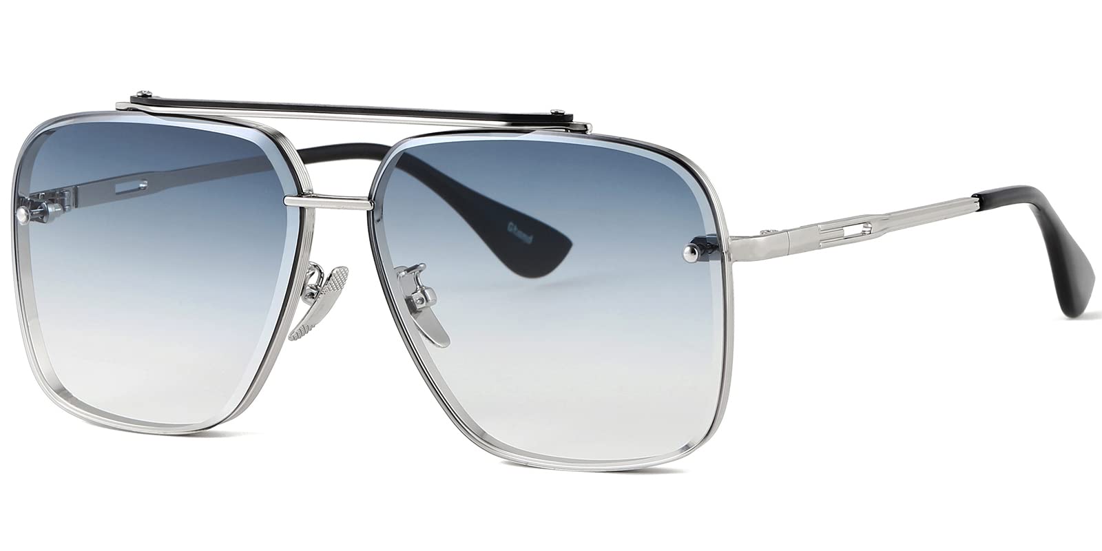 Photo 1 of Gtand Fashion Oversized Square Aviator Gradient Sunglasses For Men Women Vintage Metal Sun Glasses 63mm