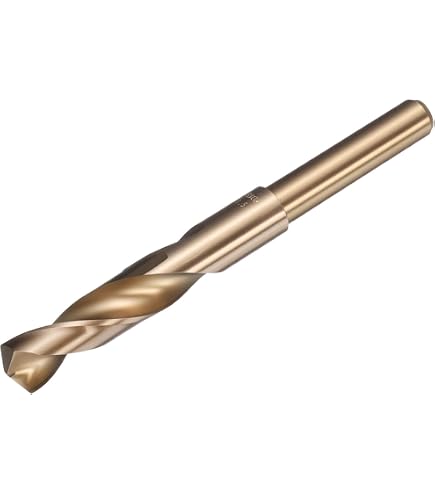 uxcell Reduced Shank Twist Drill Bits 13mm Black Nitride & Gold