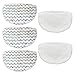 CKL&DJ 6 Pack Mop Pads Replacement for Bissell Powerfresh Steam Mop 5938 1940 1440 1544 1806 2075 Series, Models 19402 19404 19408 1940A 1940Q 1940T 1940W(Included 3 Soft Pads+3 Scrubby Pads)