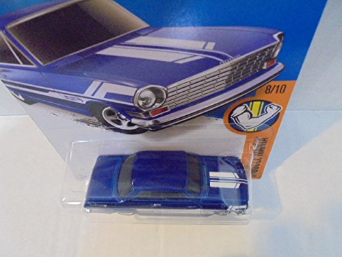 Hot Wheels, 2016 Muscle Mania, '63 Chevy II [Blue] Die-Cast Vehicle #128/250